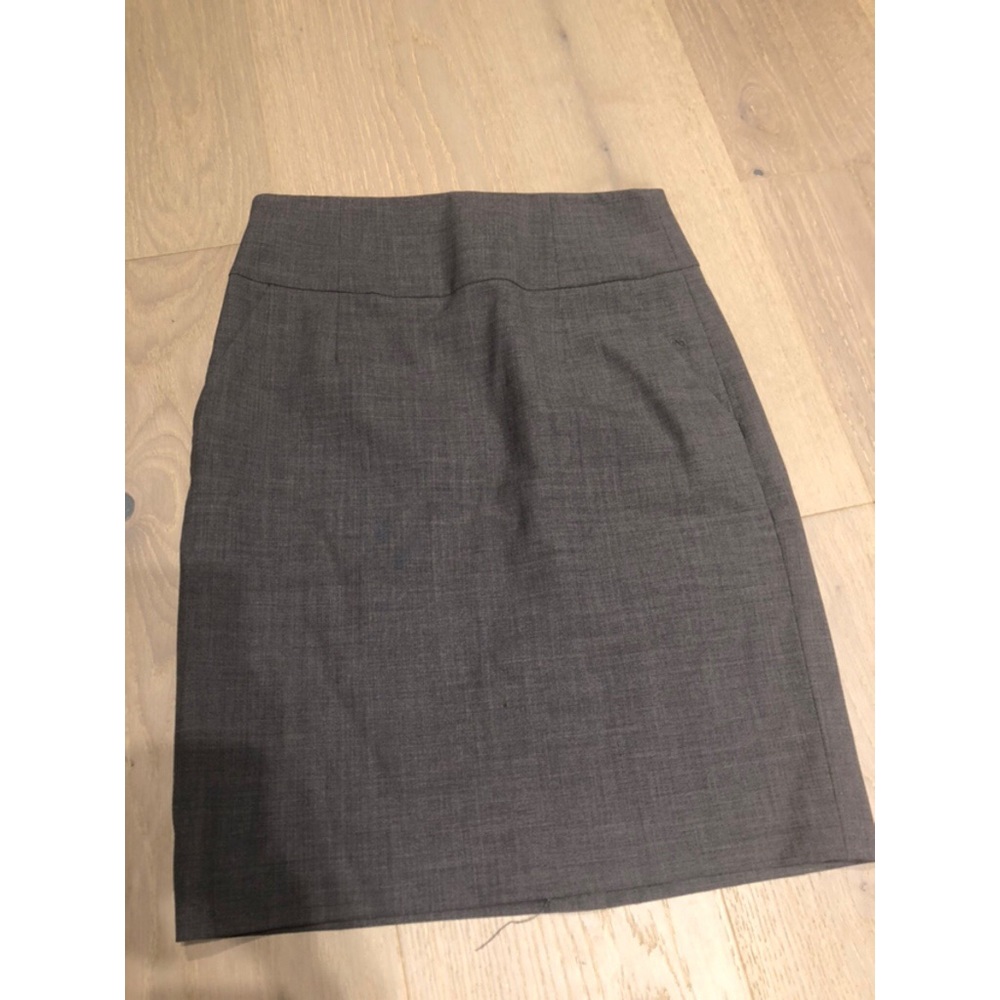 Grey Petite Pencil Skirt